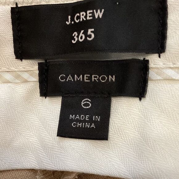 J. Crew Cameron slim cropped pant stretch G8547 Saddle Khaki Size 6 - Picture 9 of 10
